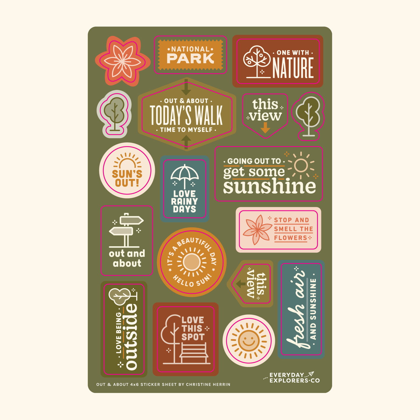 Out & About - 4x6 Sticker Sheet