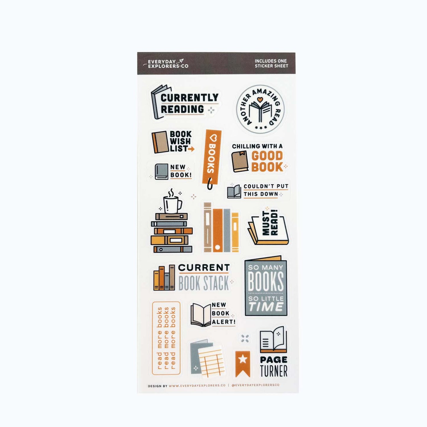 Currently Reading - Clear Sticker Sheet