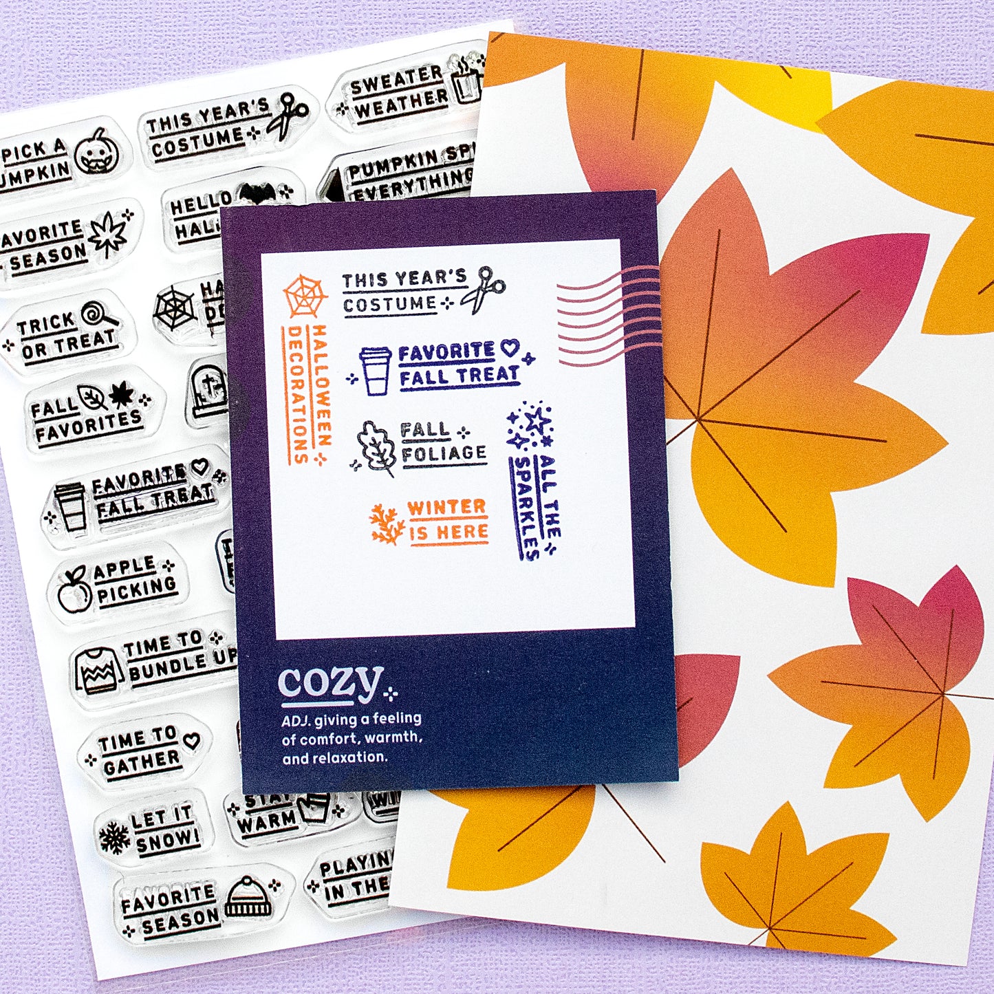 Fall & Winter Prompts (Throwback!) - 4x6 Clear Stamp Set