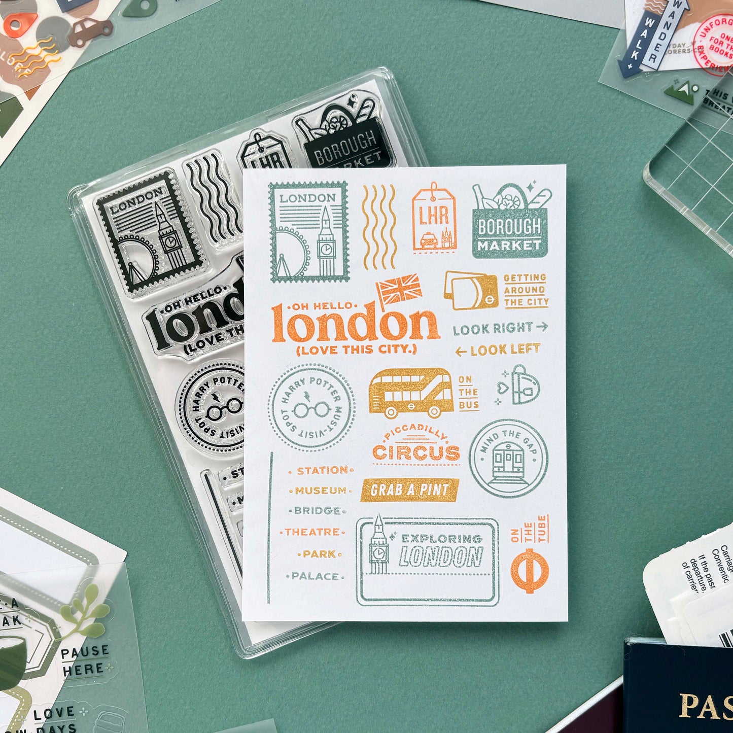 Passport: London - 4x6 Clear Stamp Set