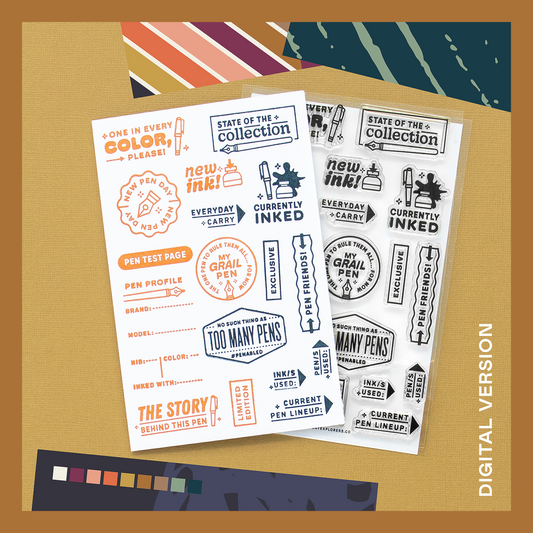 New Pen Day - Digital Stamp Set