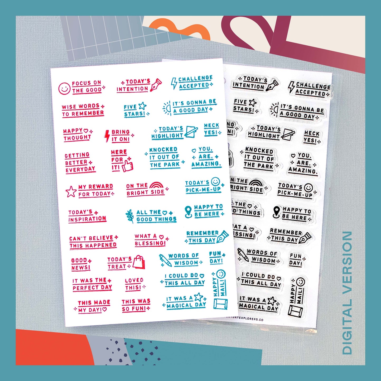 Positivity Prompts - Digital Stamp Set
