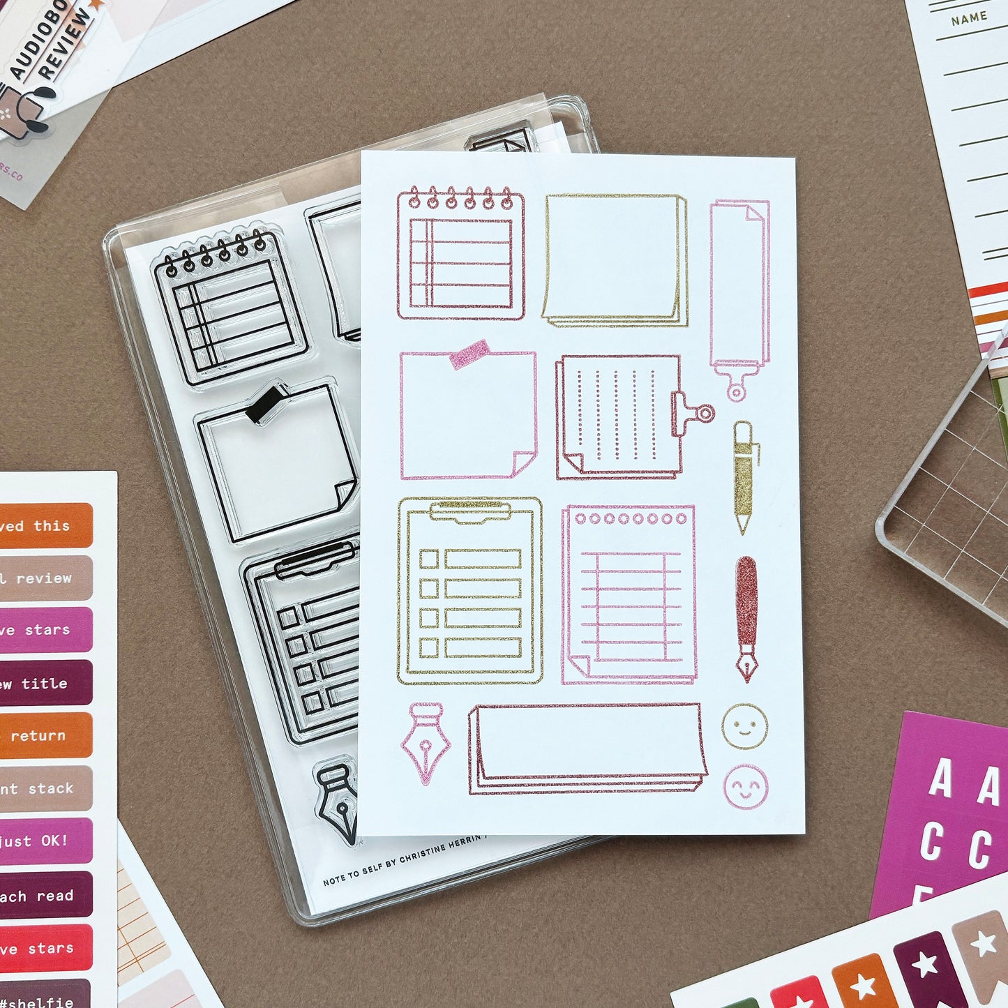 Note to Self - 4x6 Clear Stamp Set