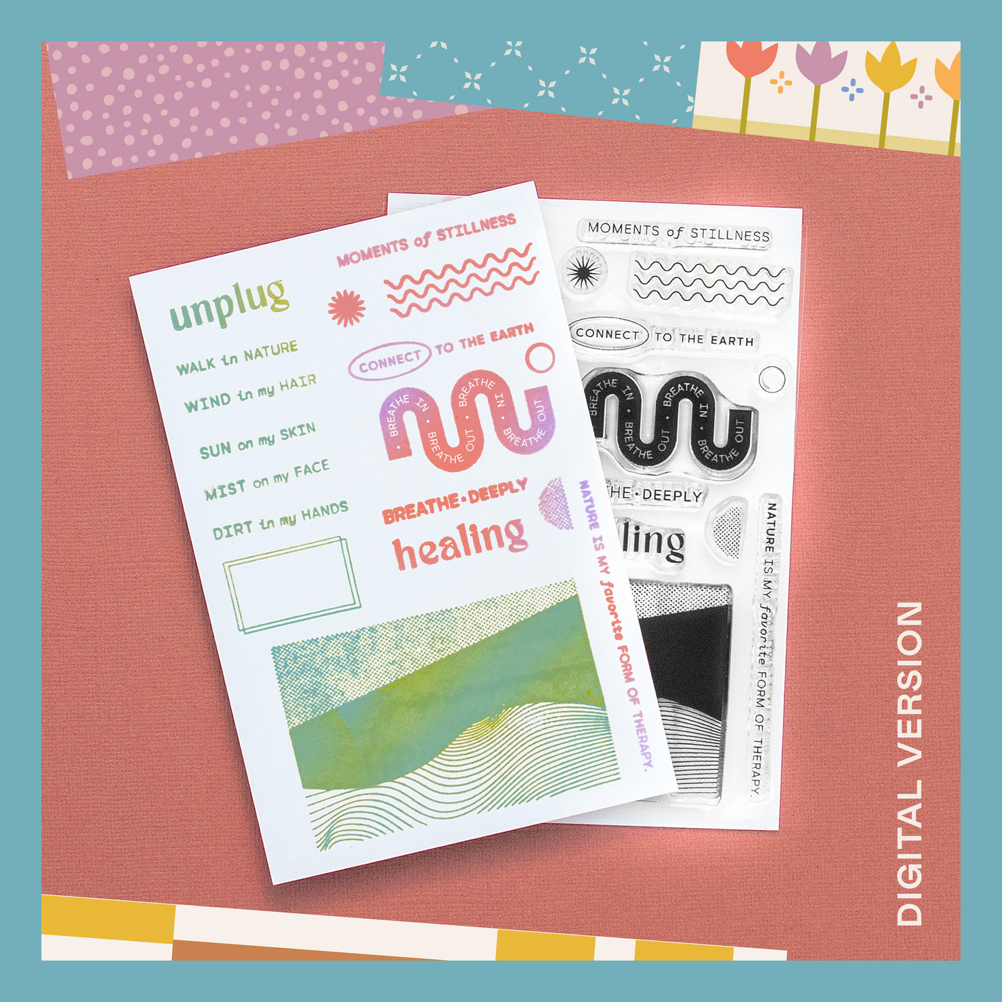 Breathe Deeply by Kari Stiles - Digital Stamp Set