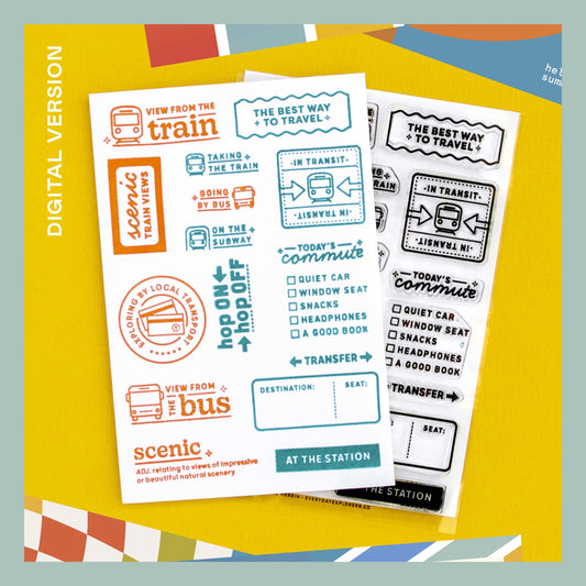 Buses & Trains - Digital Stamp Set