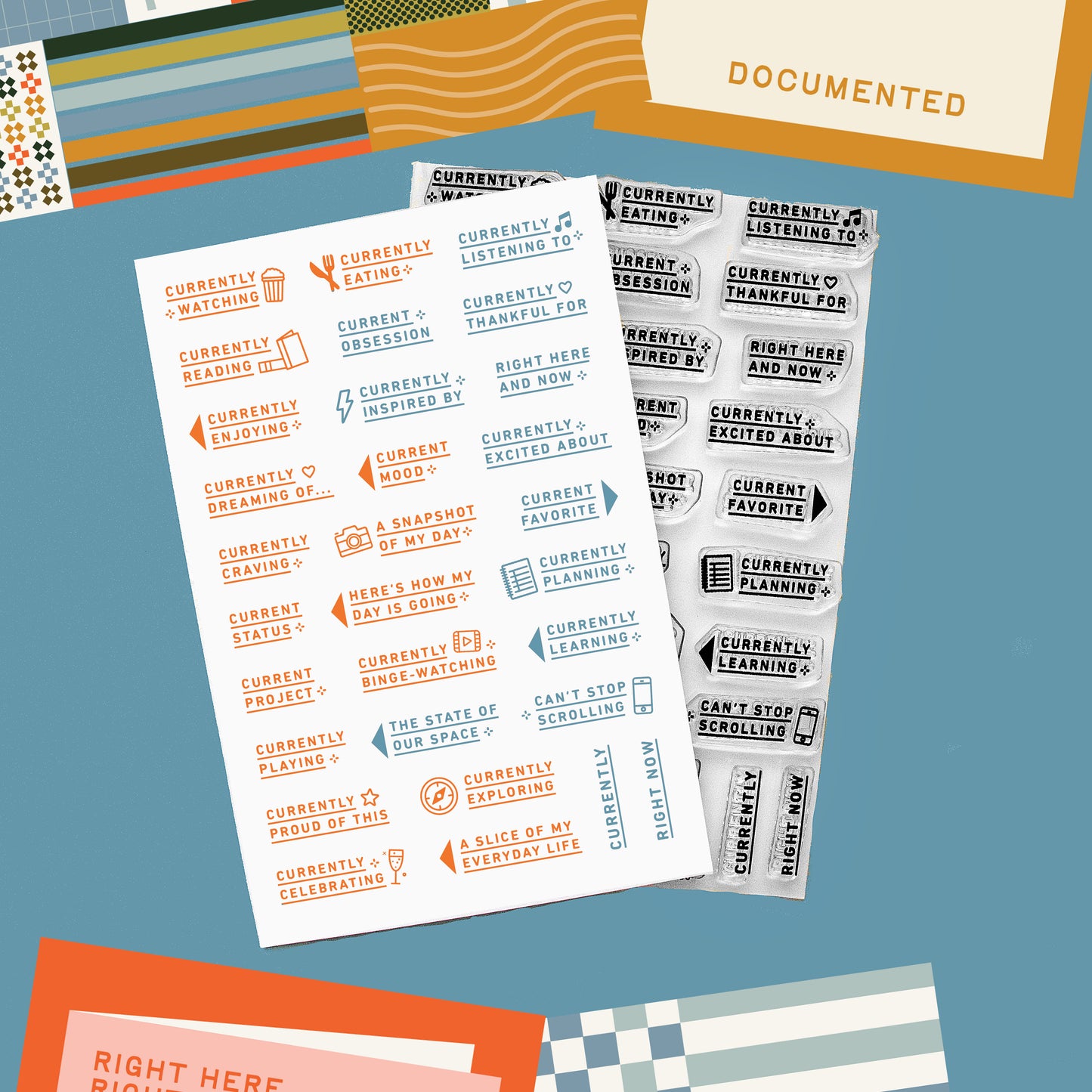 Currently Prompts (Throwback!) - 4x6 Clear Stamp Set