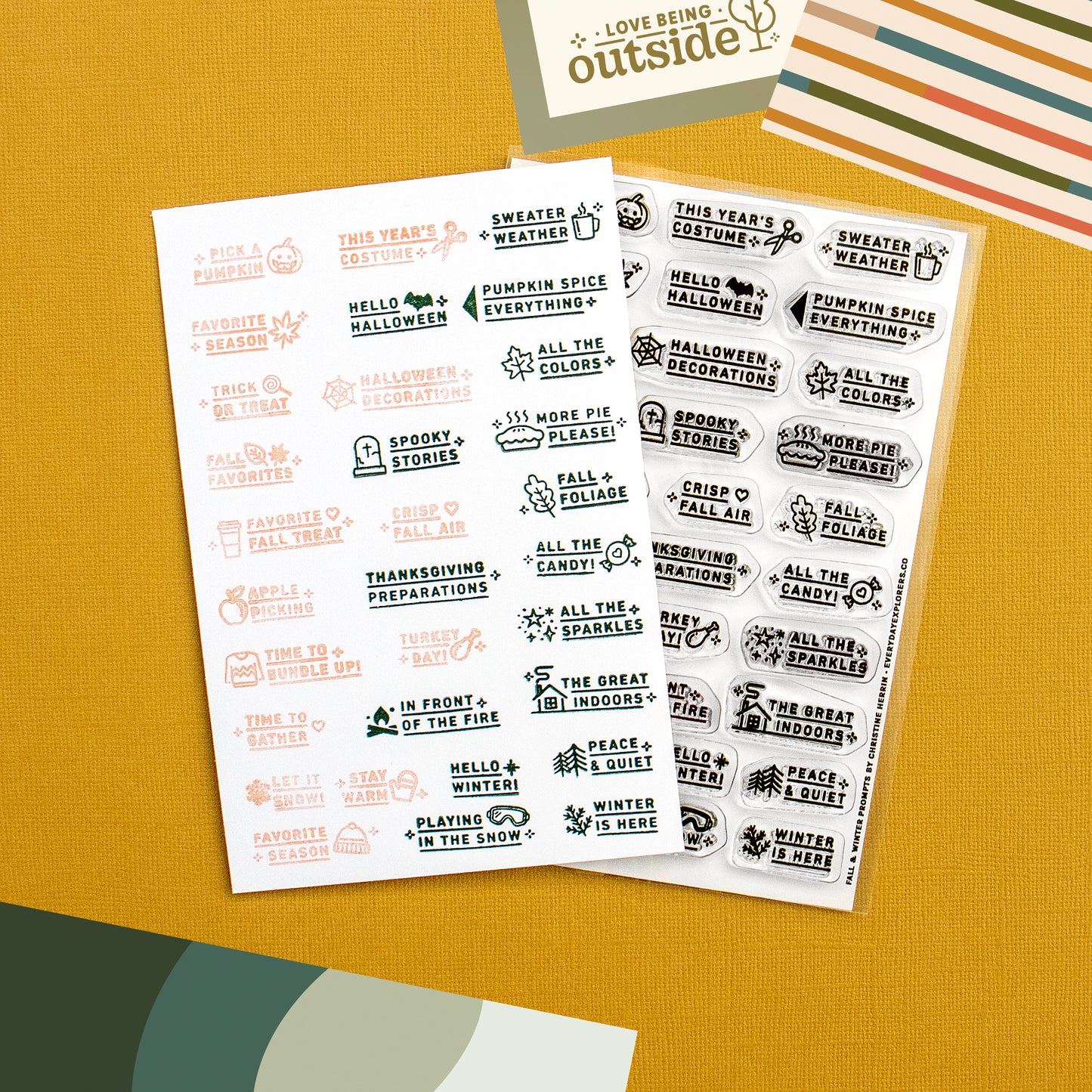 Fall & Winter Prompts (Throwback!) - 4x6 Clear Stamp Set