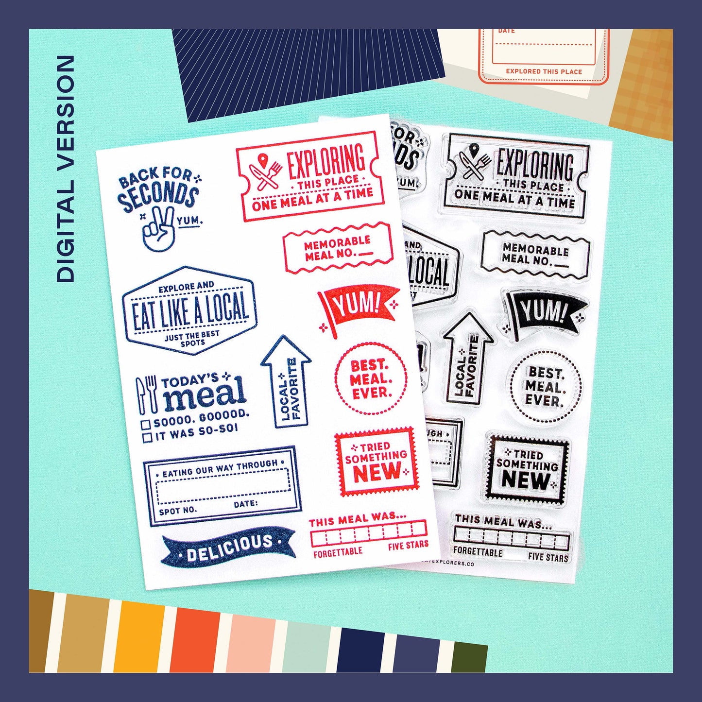 Foodie Seals - Digital Stamp Set
