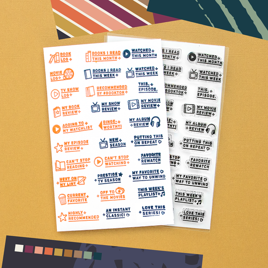 Media Prompts - 4x6 Clear Stamp Set
