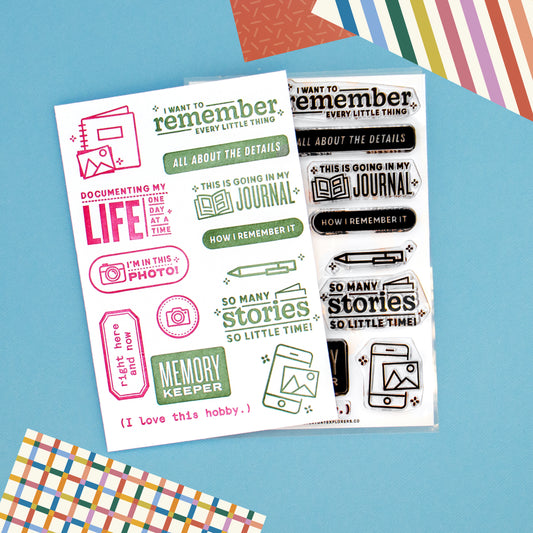 Memory Keeper (Throwback!) - 4x6 Clear Stamp Set