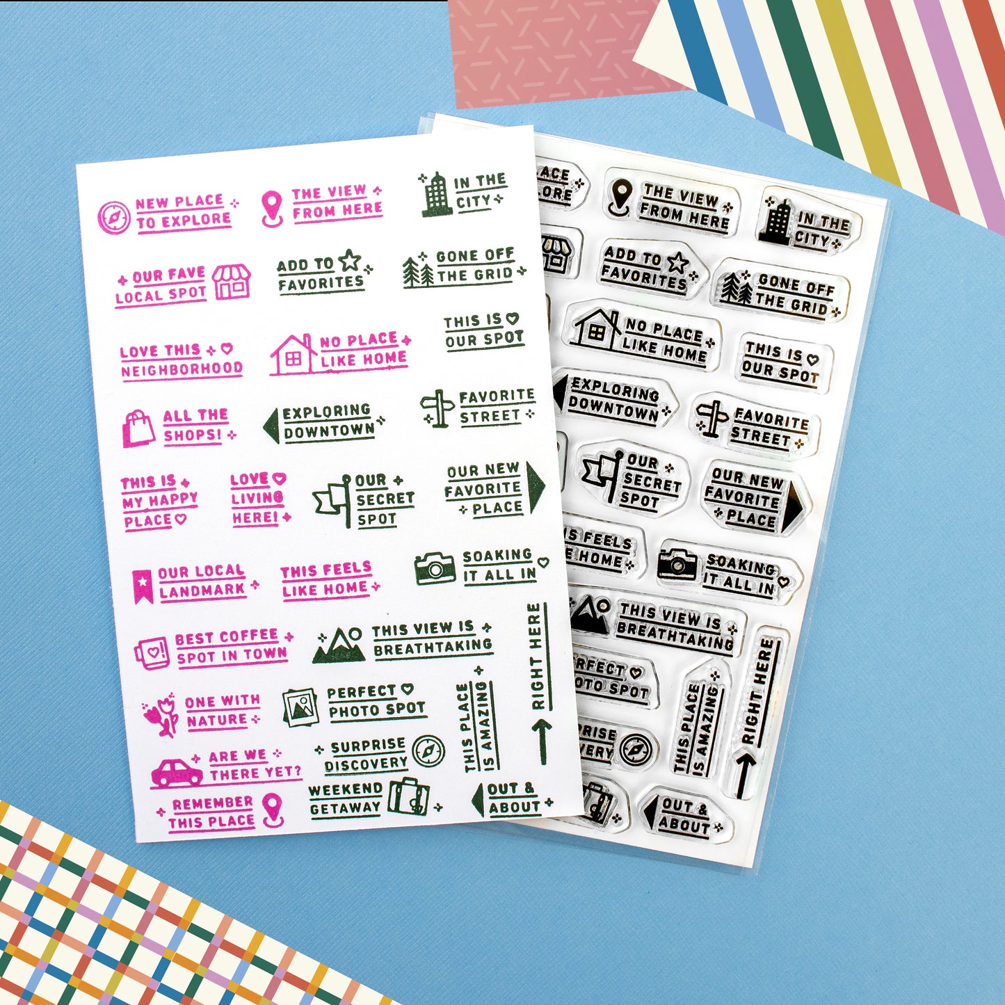 My Places Prompts - 4x6 Clear Stamp Set