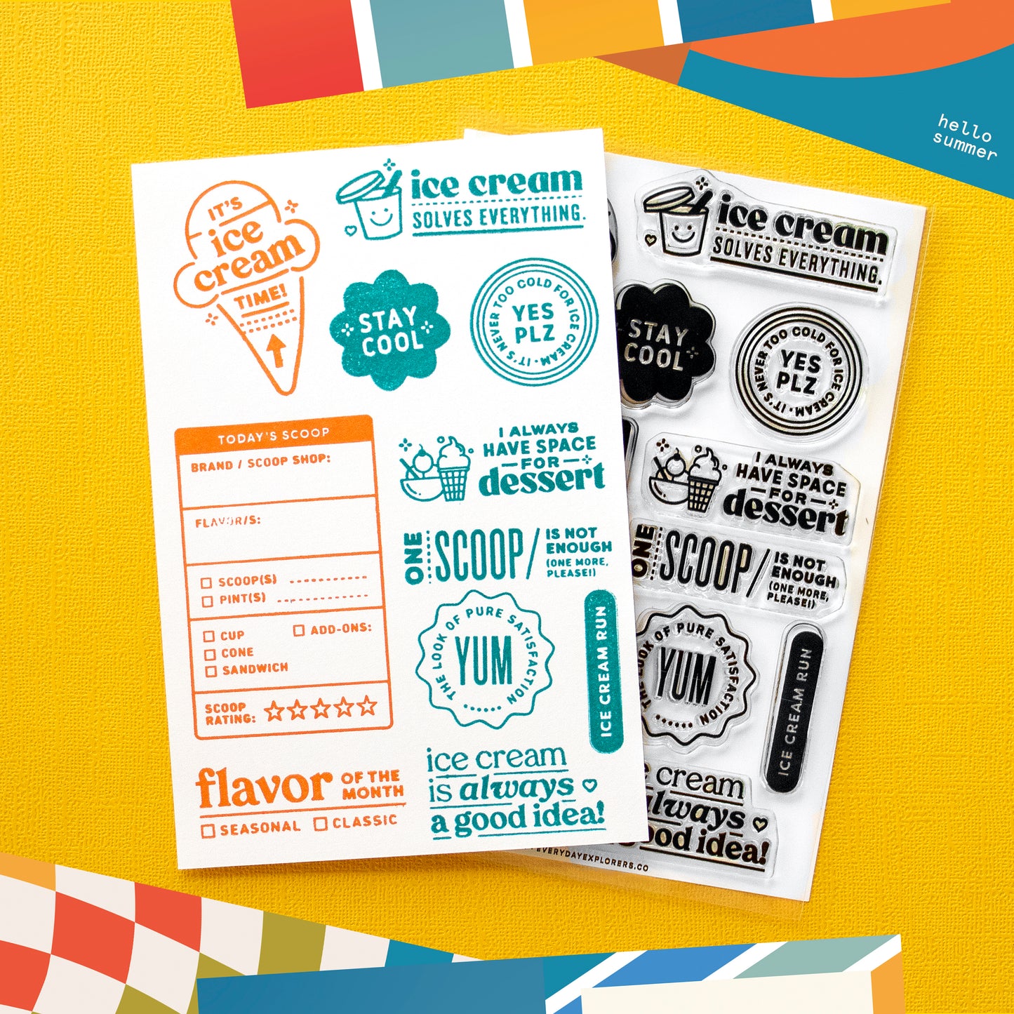 One More Scoop - 4x6 Clear Stamp Set