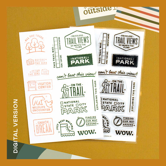 On the Trail (Throwback!) - Digital Stamp Set