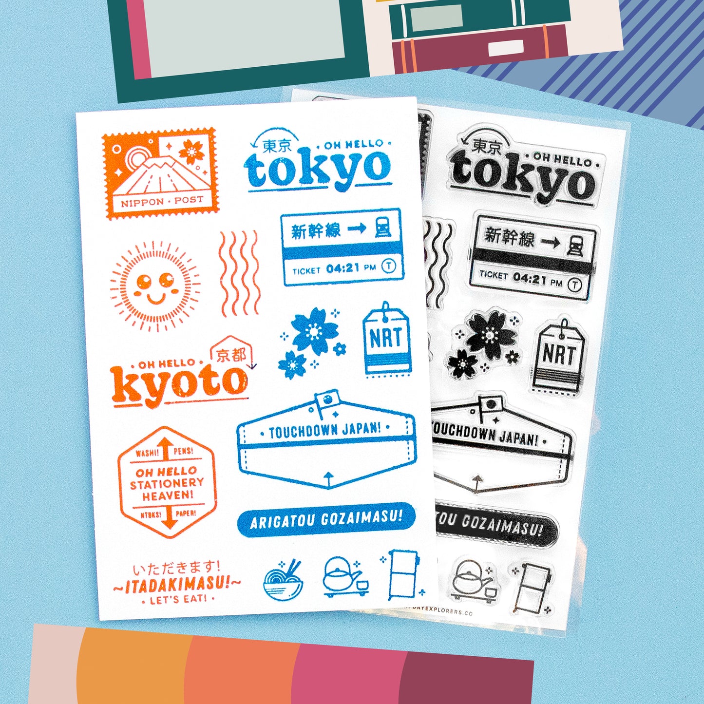 Passport: Japan (Throwback!) - 4x6 Clear Stamp Set