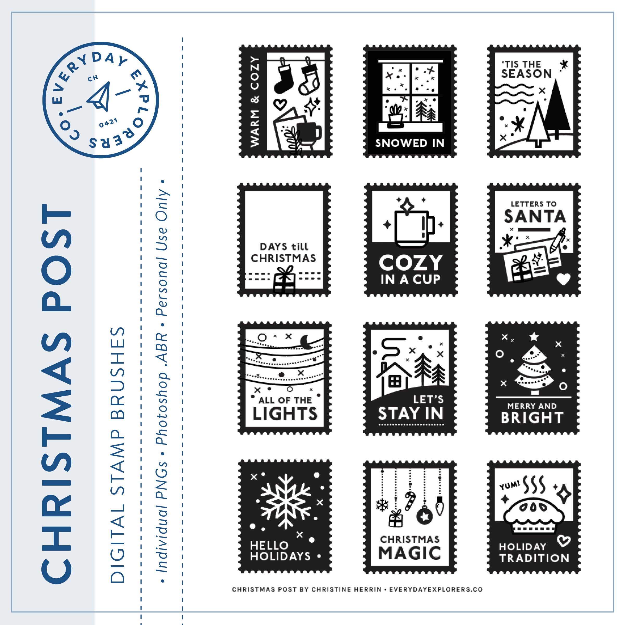 christmas postage stamp