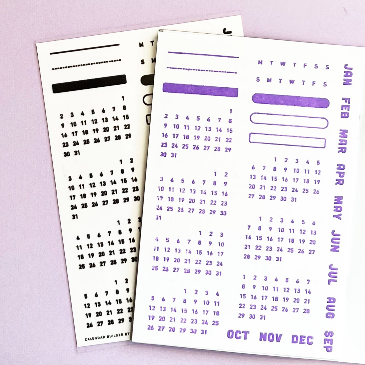 Calendar Builder- 4x6 Clear Stamp Set