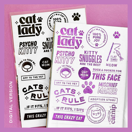 Cat Parent - Digital Stamp Set