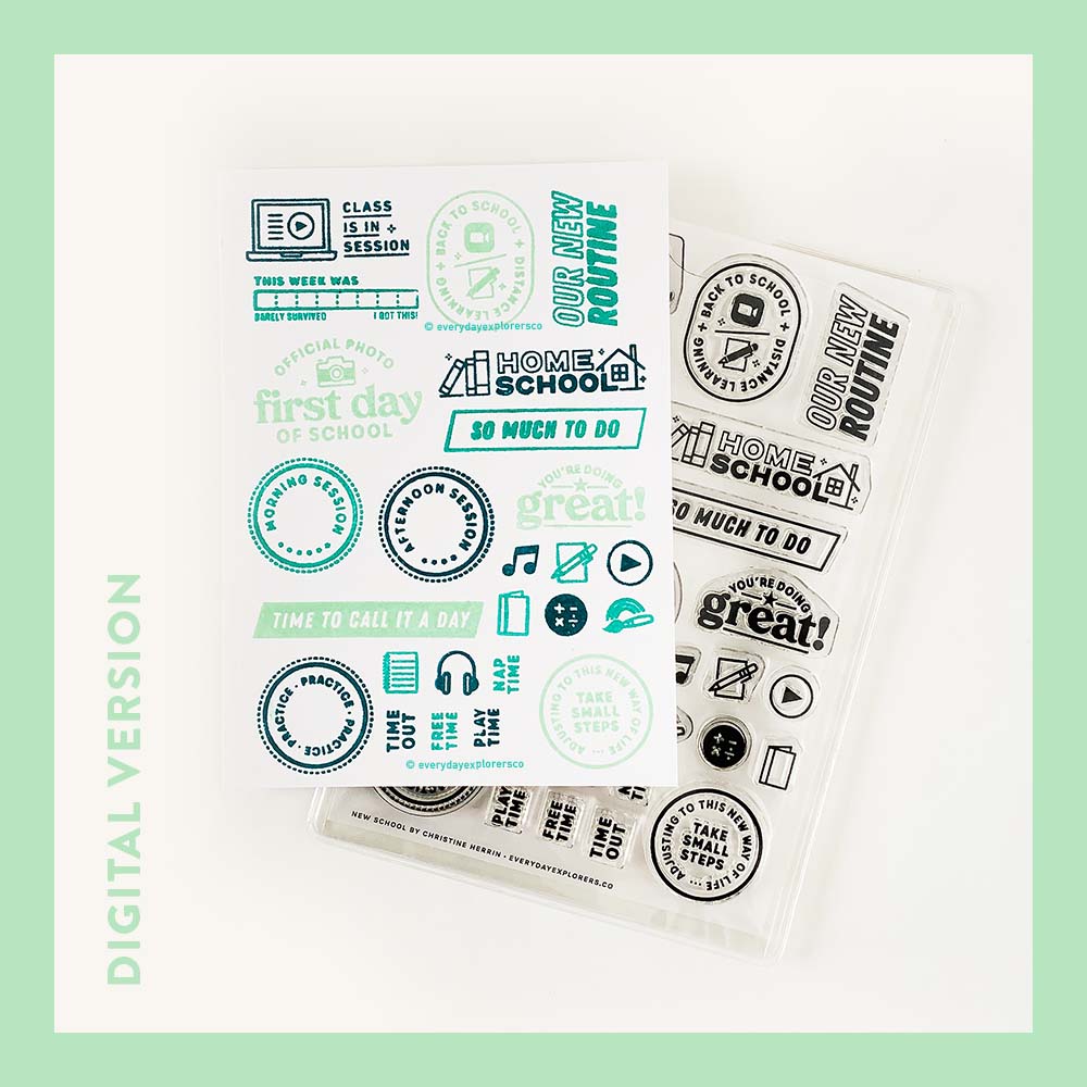 New School - Digital Stamp Set