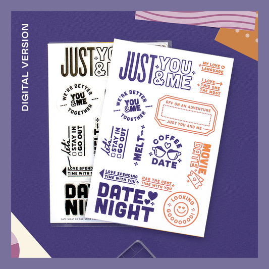 Date Night - Digital Stamp Set
