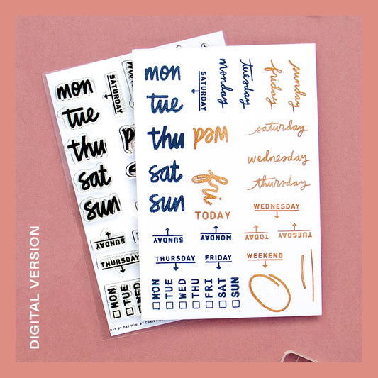 Day by Day Mini - Digital Stamp Set