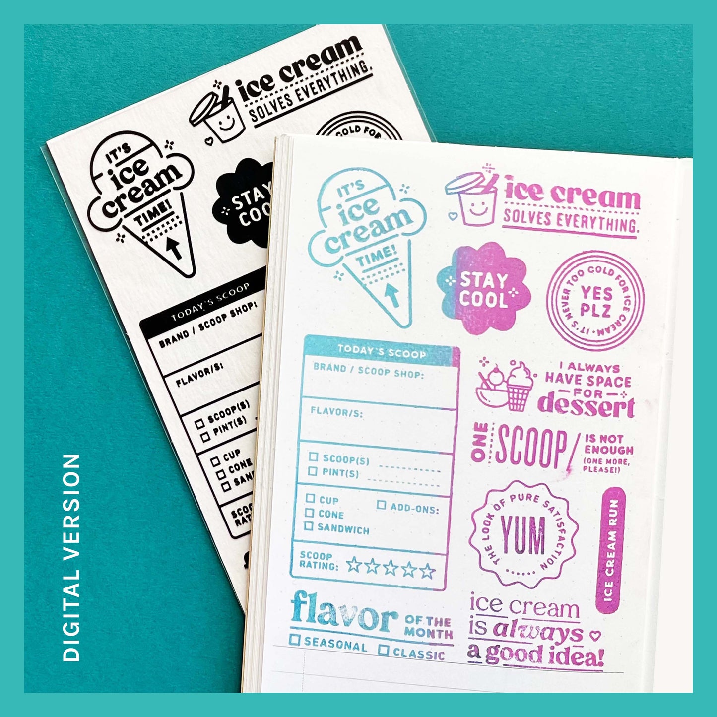 One More Scoop - Digital Stamp Set