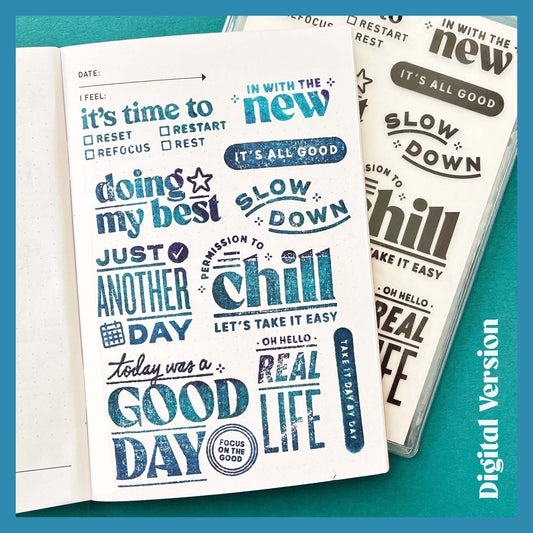 Reset and Restart - Digital Stamp Set