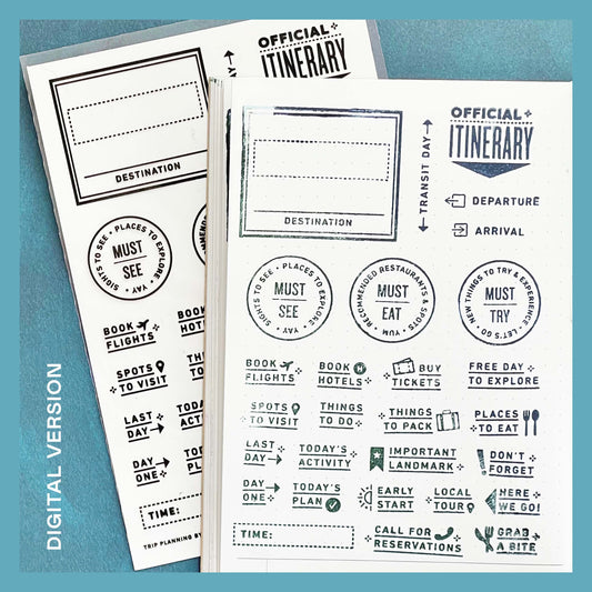 Travel Planning - Digital Stamp Set