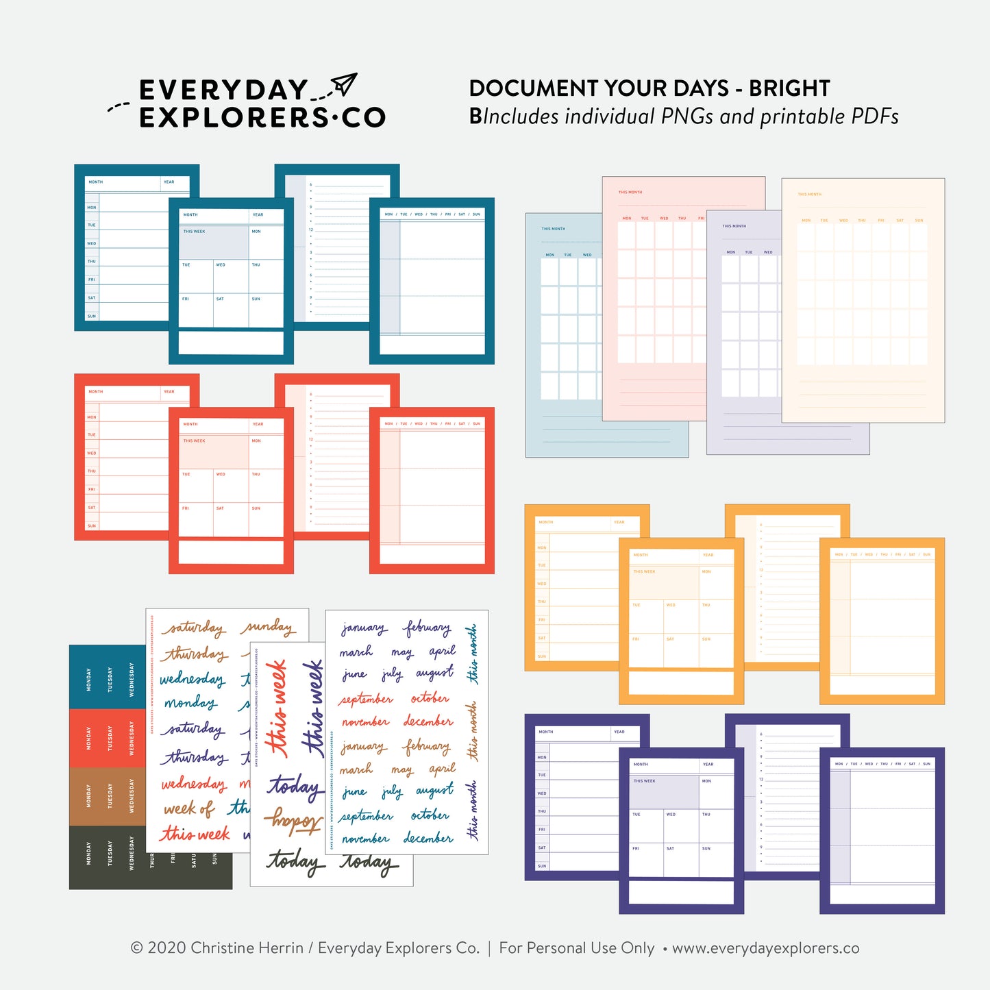 Document Your Days - Digital Printables