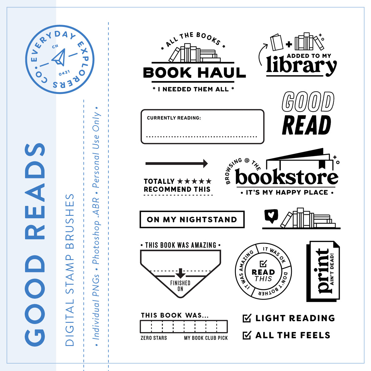 A Good Book Stamp