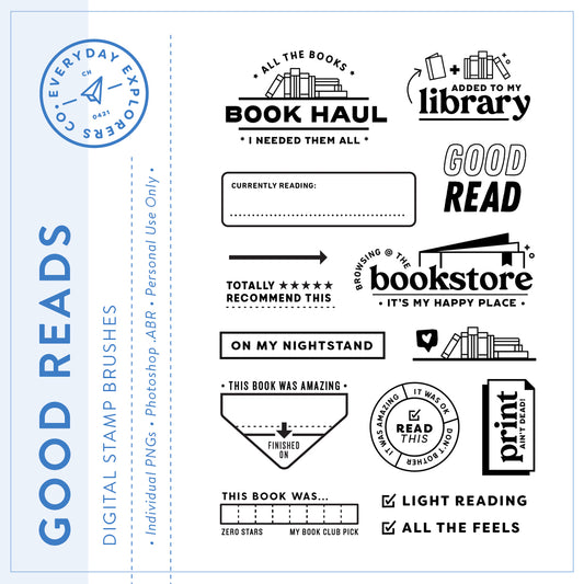 Good Reads - Digital Stamp Set