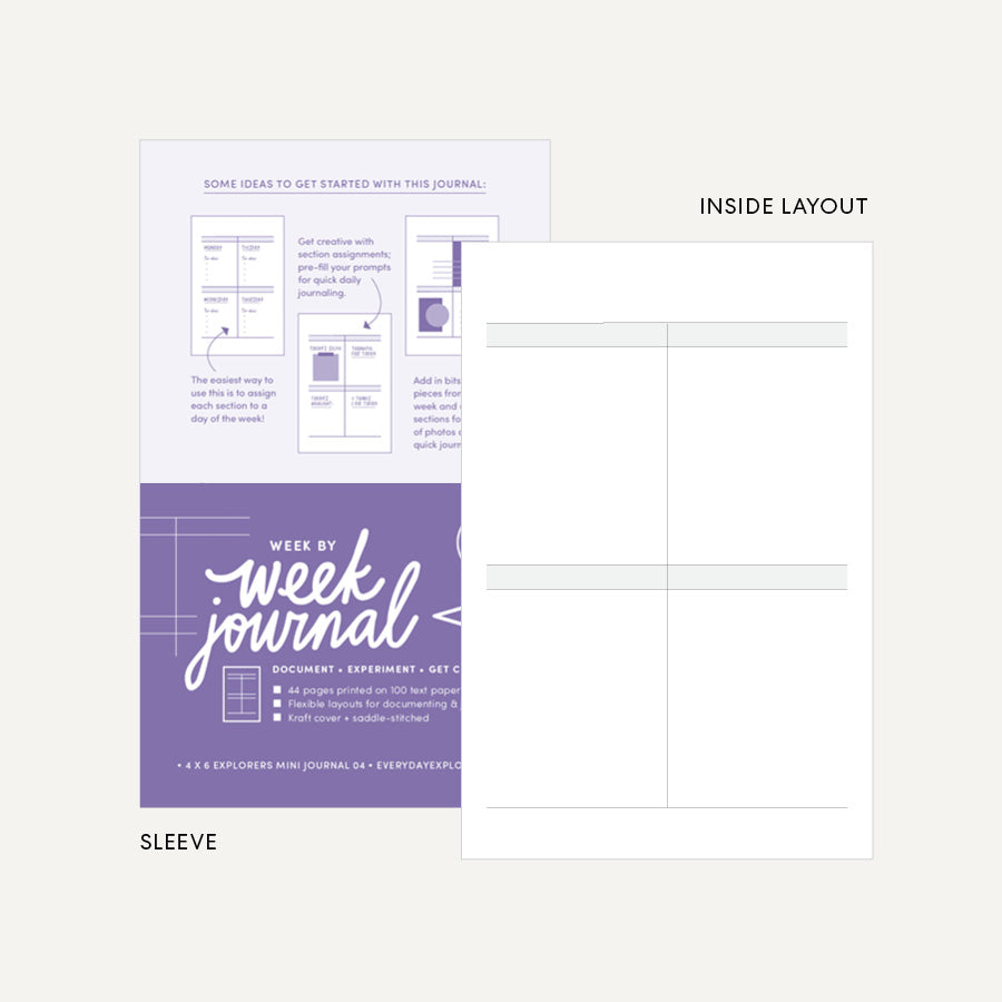Week by Week Journal - 4x6 Mini Book