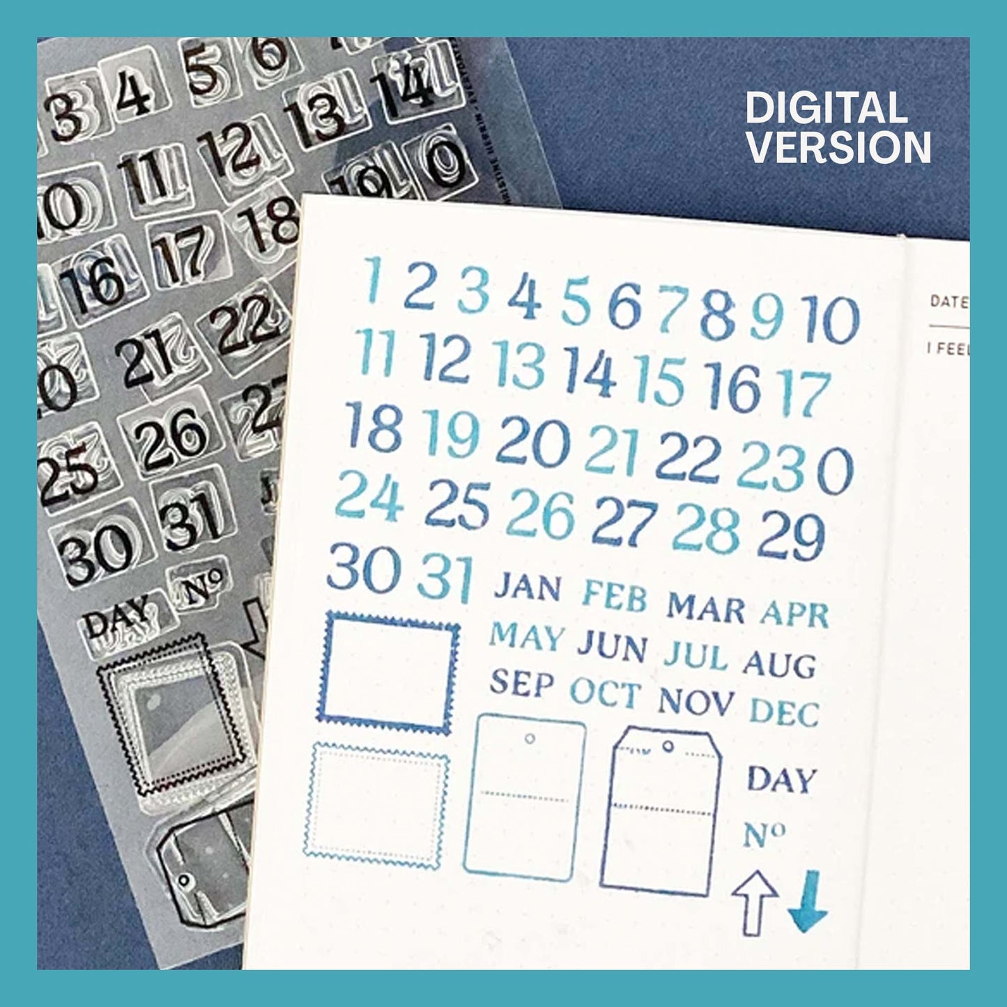 Mini Calendar Days - Digital Stamp Set