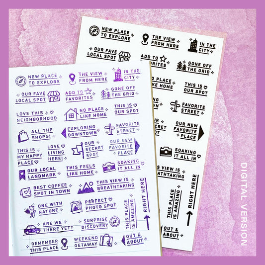My Places Prompts - Digital Stamp