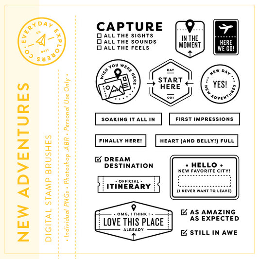 New Adventures - Digital Stamp Set