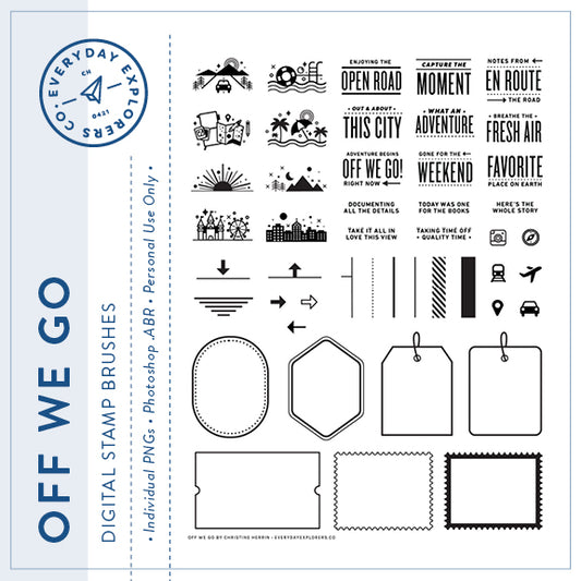 Off We Go - Digital Stamp Set