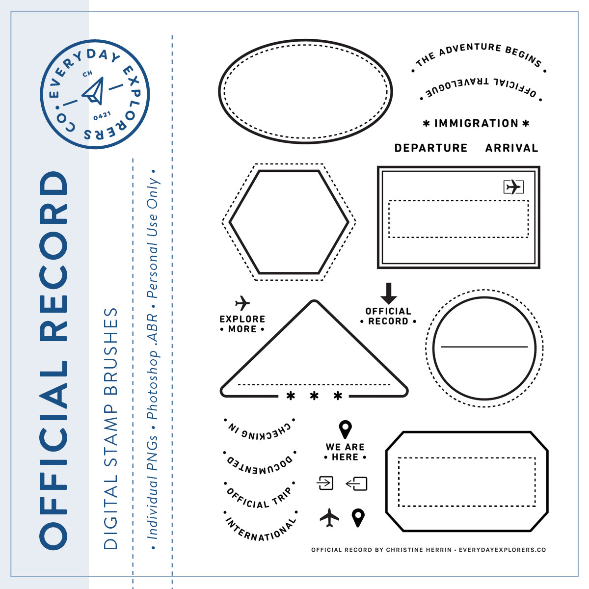 Official Record - Digital Stamp Set