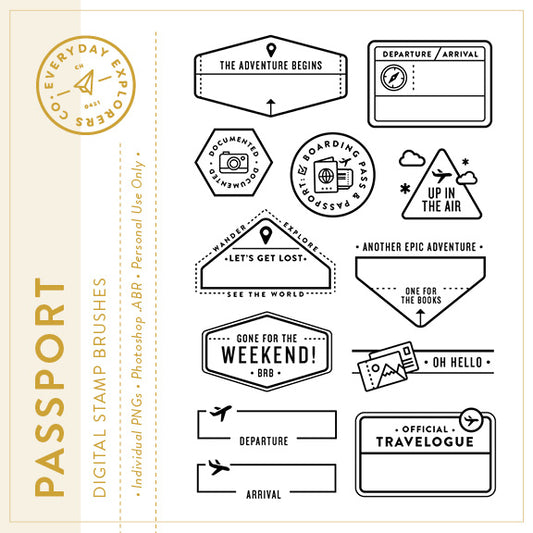 Passport - Digital Stamp Set