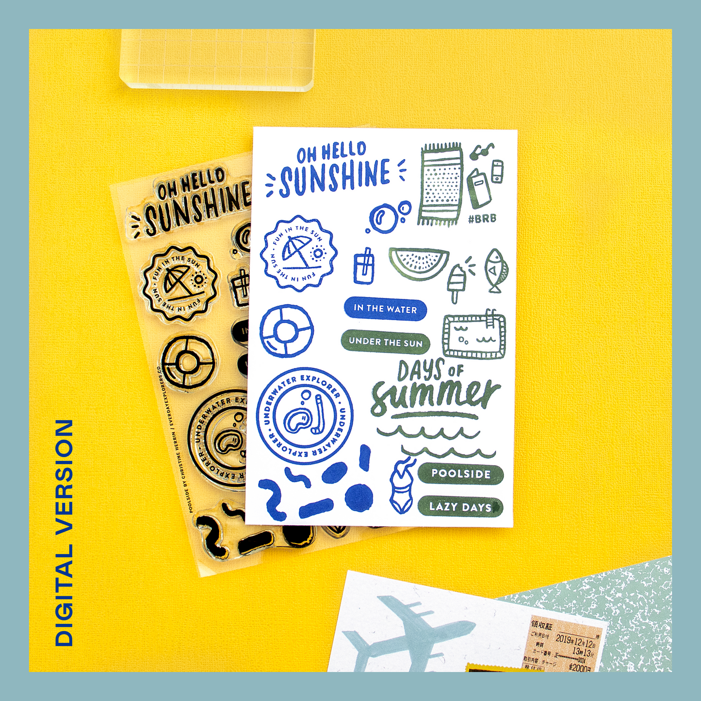 Poolside (Throwback!) - Digital Stamp Set