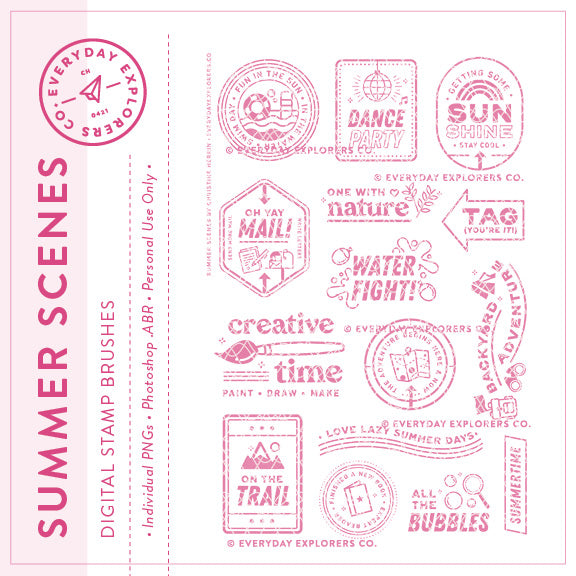 Summer Scenes - Digital Stamp Set