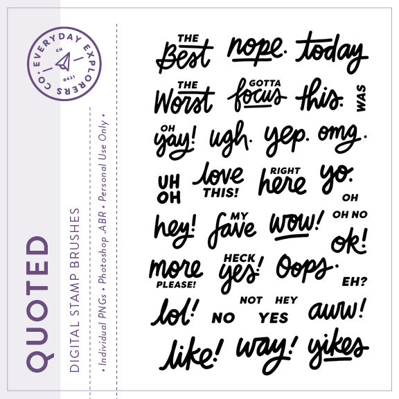 Quoted - Digital Stamp Set