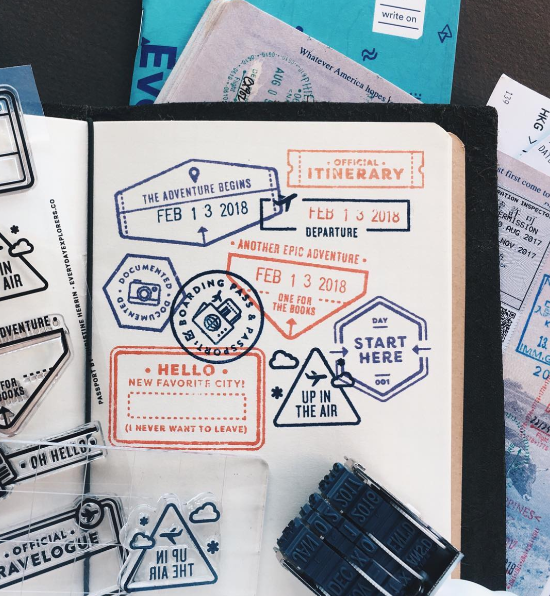 Passport (Throwback!) - 4x6 Clear Stamp Set