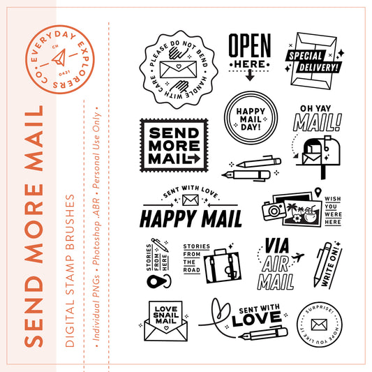 Send More Mail - Digital Stamp Set