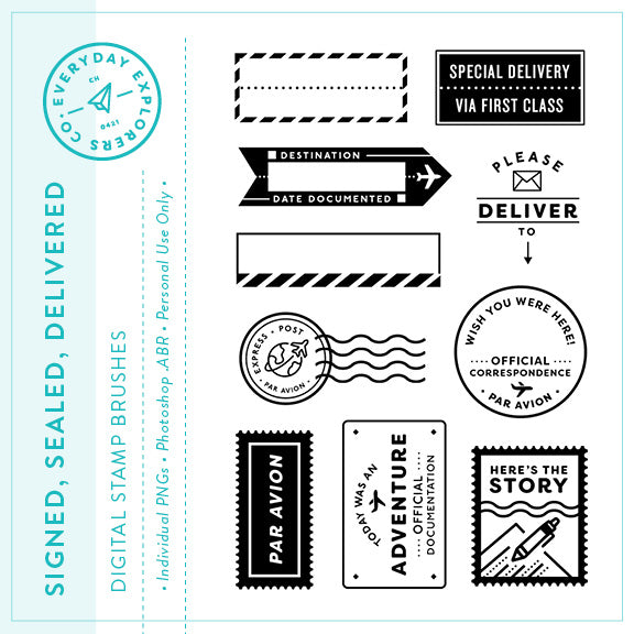 Signed, Sealed, Delivered - Digital Stamp Set