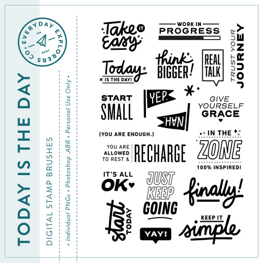 Today Is the Day - Digital Stamp Set
