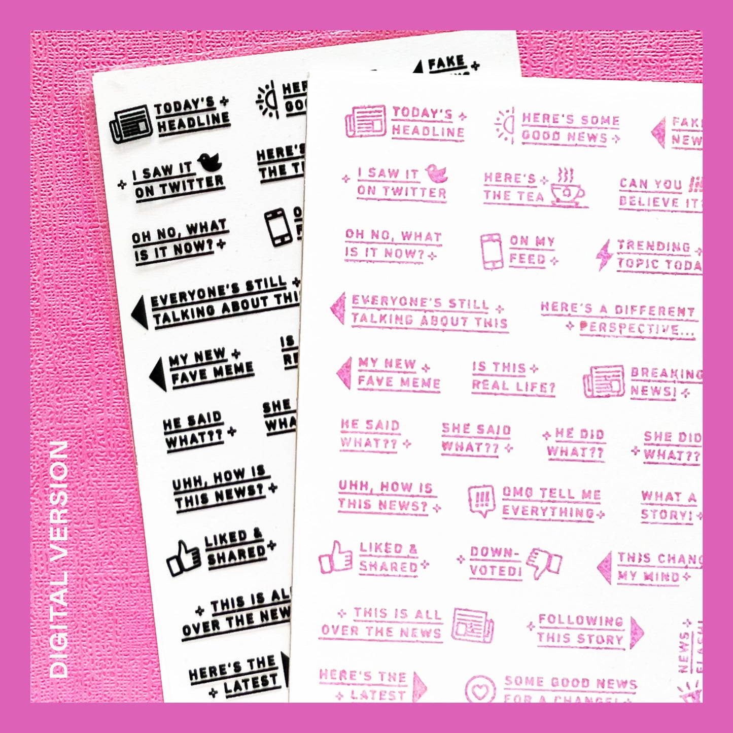 In The News Prompts - Digital Stamp Set