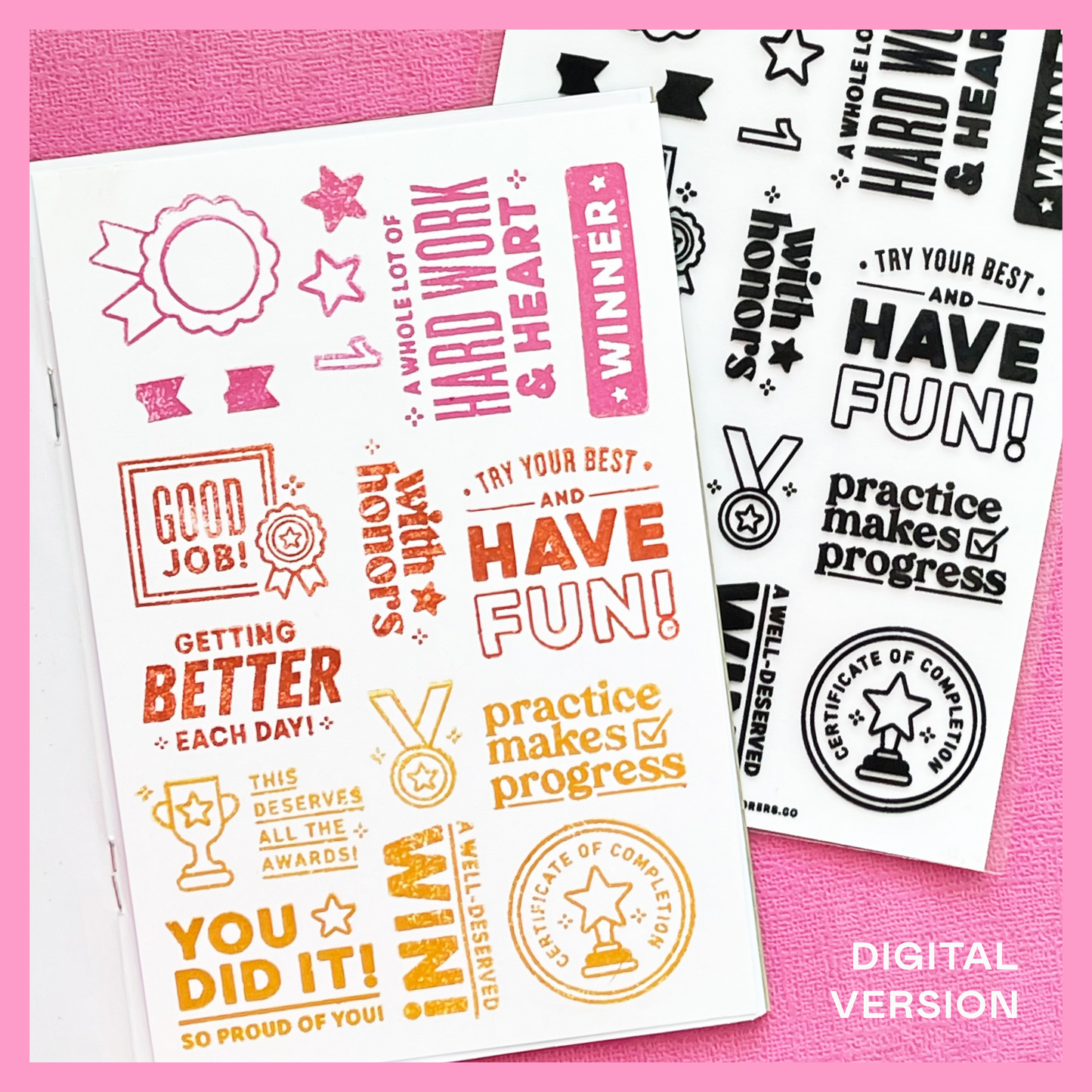 Try Your Best - Digital Stamp Set