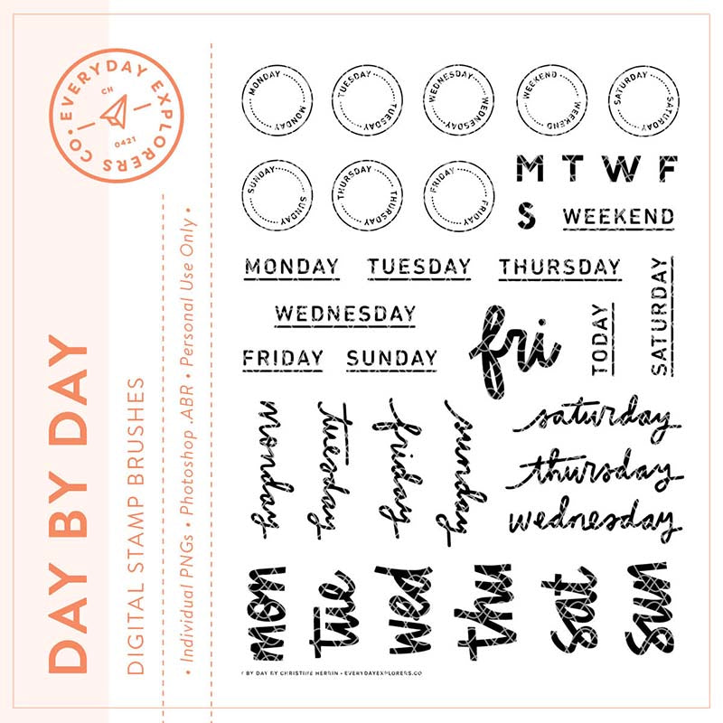 Day By Day - Digital Stamp Set