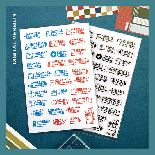 Bookish Prompts - Digital Stamp Set