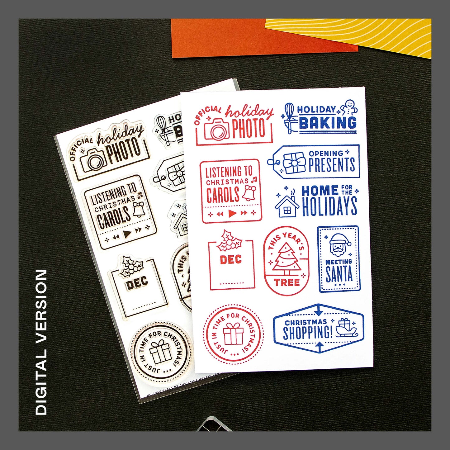 Holiday Seals - Digital Stamp Set