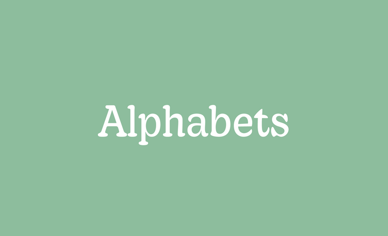 Wholesale - Alphabets